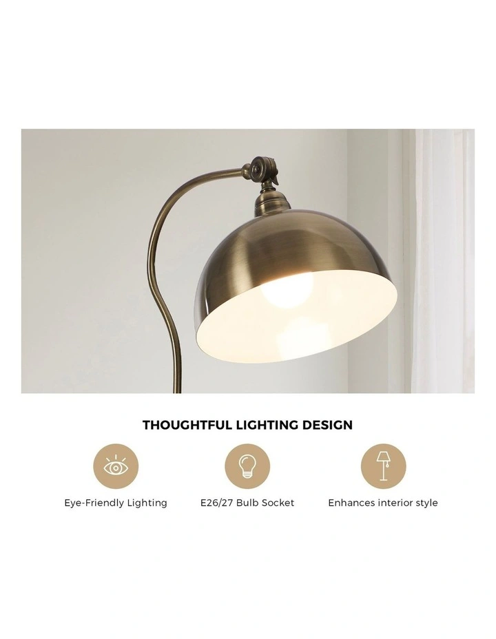 Oikiture Floor Lamps Standing Lamp Metal Frame Bronze-finish image 6