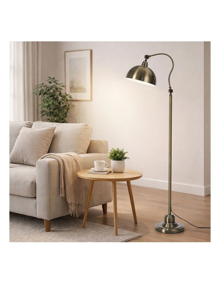 Oikiture Floor Lamps Standing Lamp Metal Frame Bronze-finish image 7