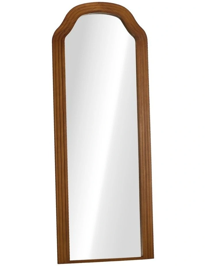 Oikiture Full Length Mirror Floor Makeup Mirrors 165x60cm Walnut Wood Bedroom image 1
