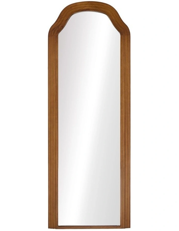 Oikiture Full Length Mirror Floor Makeup Mirrors 165x60cm Walnut Wood Bedroom image 2