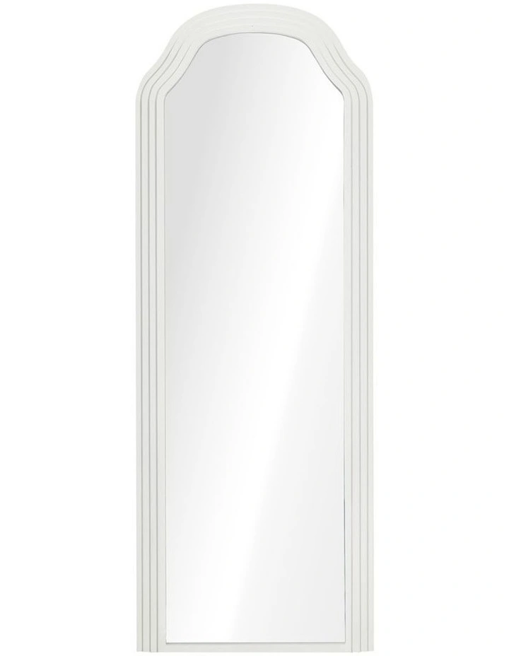 Oikiture Full Length Mirror Floor Makeup Mirrors 165x60cm White Wood Bedroom image 2