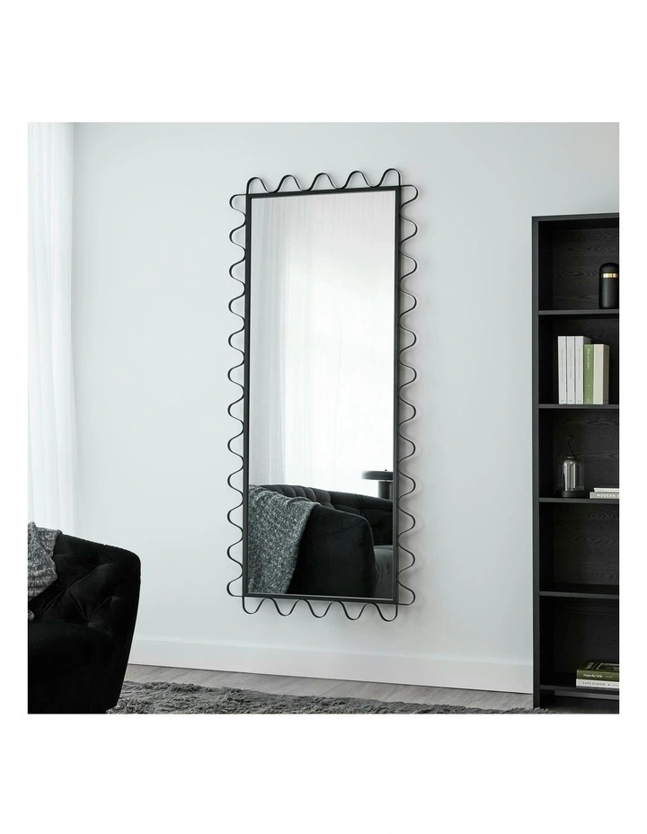 Cooper & Co. Aria Wavey 180cm Floor Length Mirror Black image 2