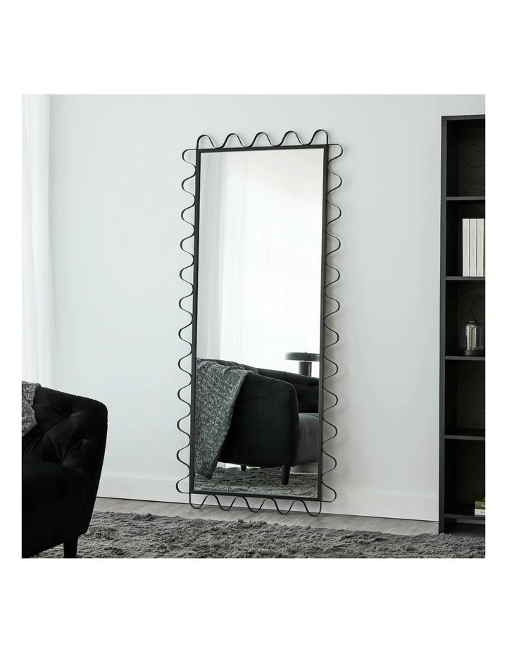 Cooper & Co. Aria Wavey 180cm Floor Length Mirror Black image 4
