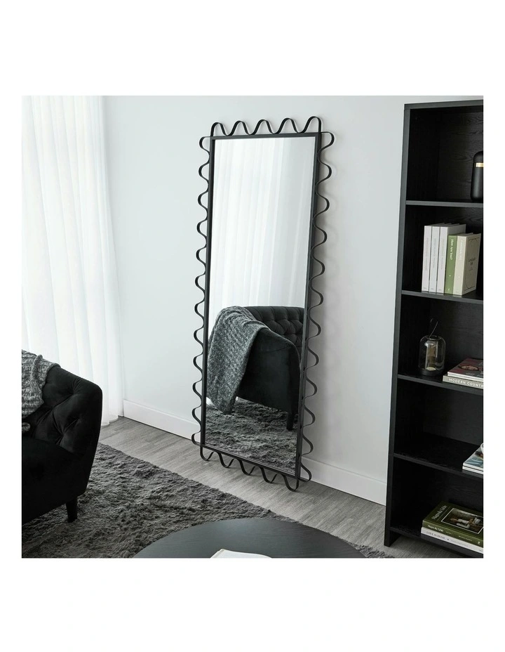 Cooper & Co. Aria Wavey 180cm Floor Length Mirror Black image 6