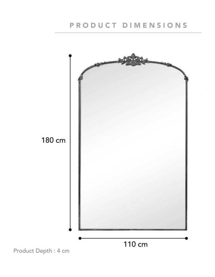 Cooper & Co. Florence XL 180cm Baroque Mirror Black image 3