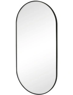 Cooper & Co. Zoe 120cm Oval Aluminium Mirror Black