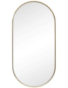 Zoe 120cm Oval Aluminium Mirror Gold