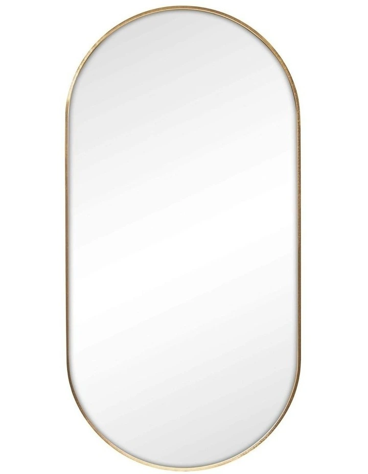Zoe 120cm Oval Aluminium Mirror Gold image 1