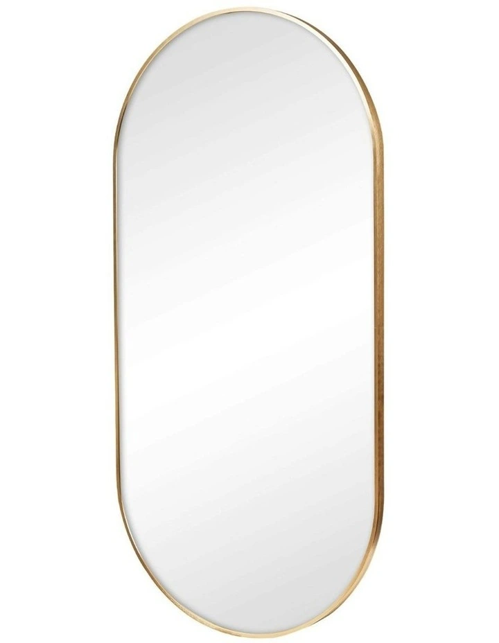 Zoe 120cm Oval Aluminium Mirror Gold image 6
