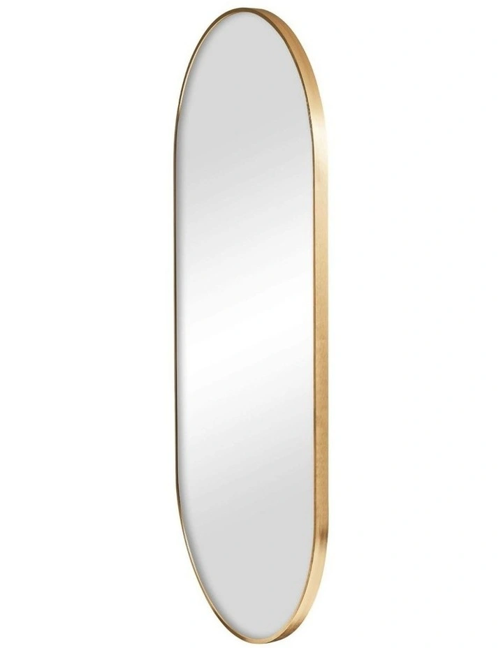 Zoe 120cm Oval Aluminium Mirror Gold image 7