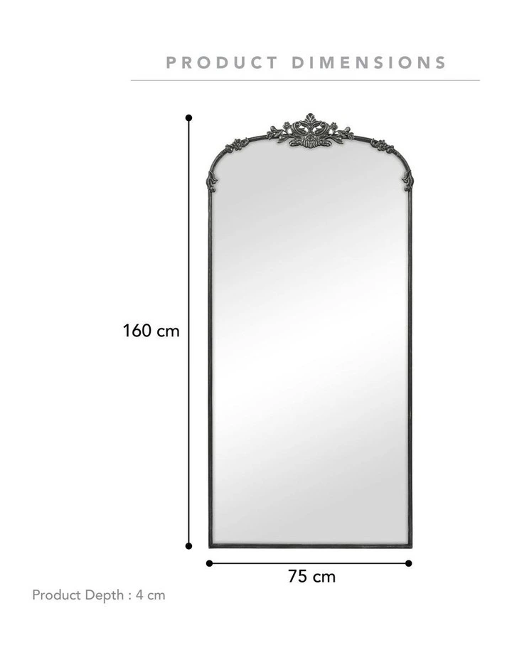 Cooper & Co. Florence 160cm Baroque Mirror Black image 3