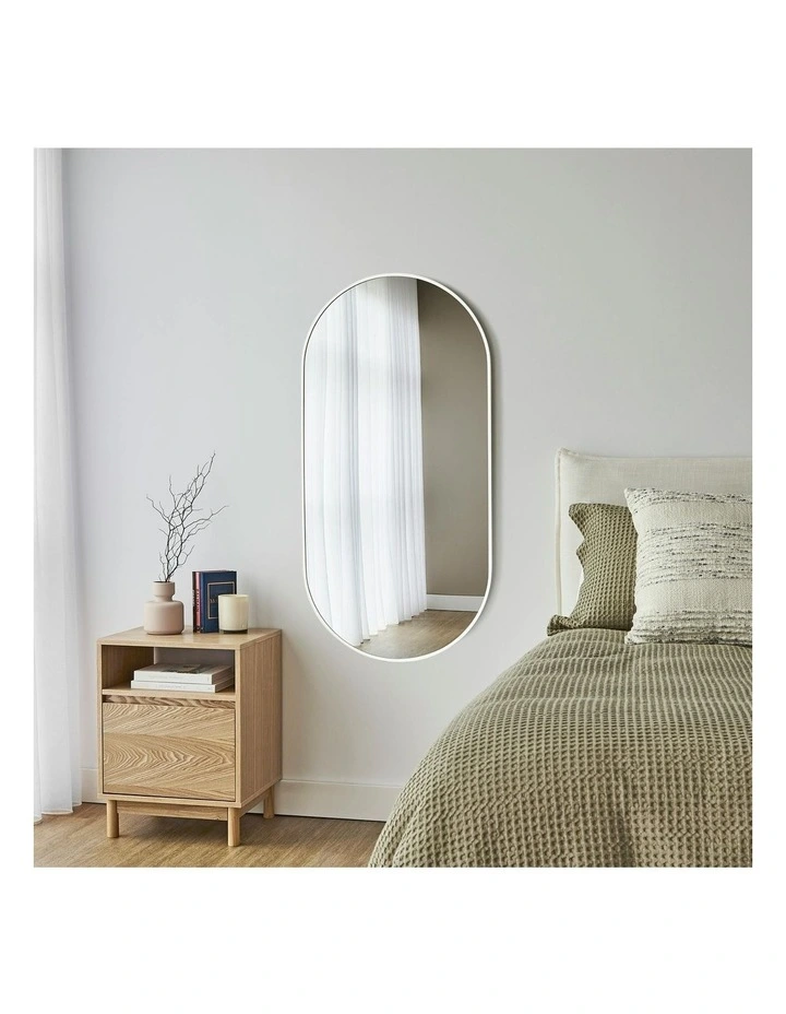 Cooper & Co. Zoe 120cm Oval Aluminium Mirror White image 5