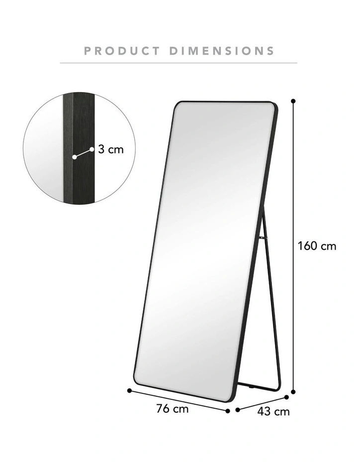 Cooper & Co. Elle 160cm Arch Mirror Black image 3