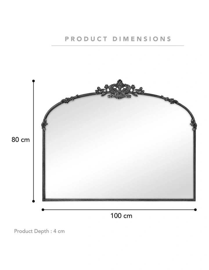 Cooper & Co. Florence 100cm Baroque Mirror Black image 3