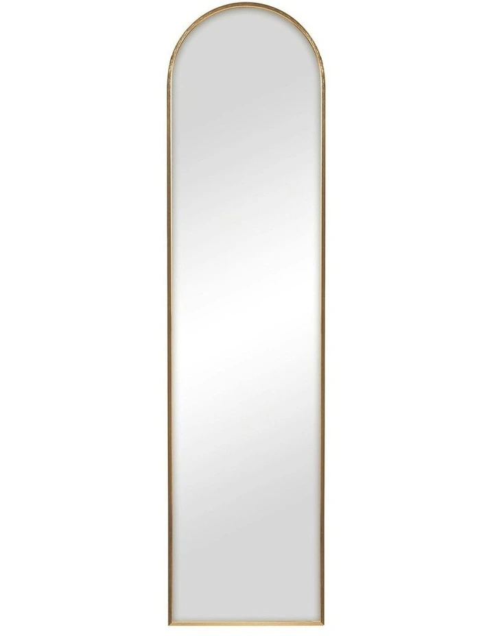 Cooper & Co. Cindy 120cm Arched Leaning Wall Mirror Gold image 1