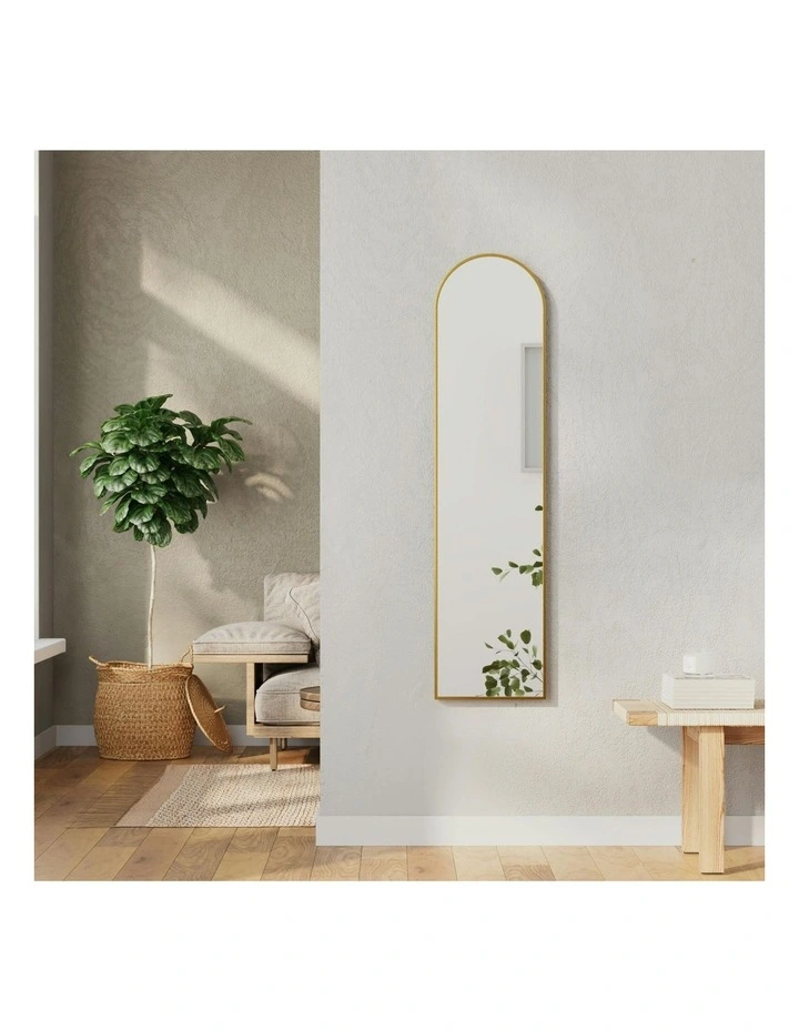 Cooper & Co. Cindy 120cm Arched Leaning Wall Mirror Gold image 2