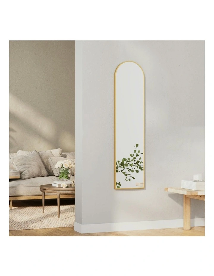 Cooper & Co. Cindy 120cm Arched Leaning Wall Mirror Gold image 4