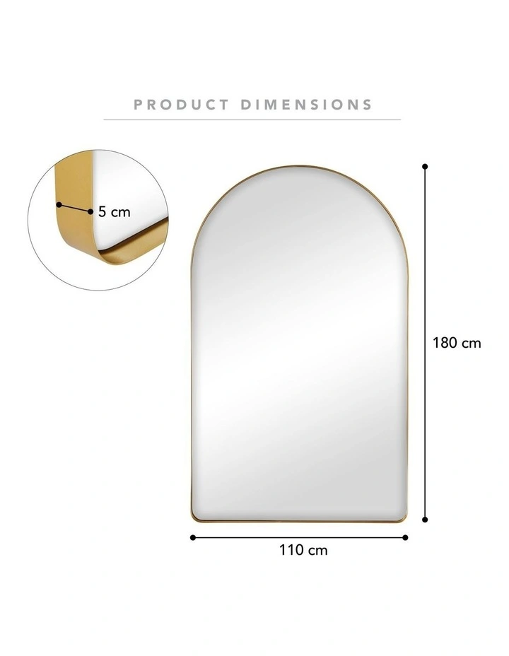 Cooper & Co. Arden 180cm Arch Mirror Black image 3