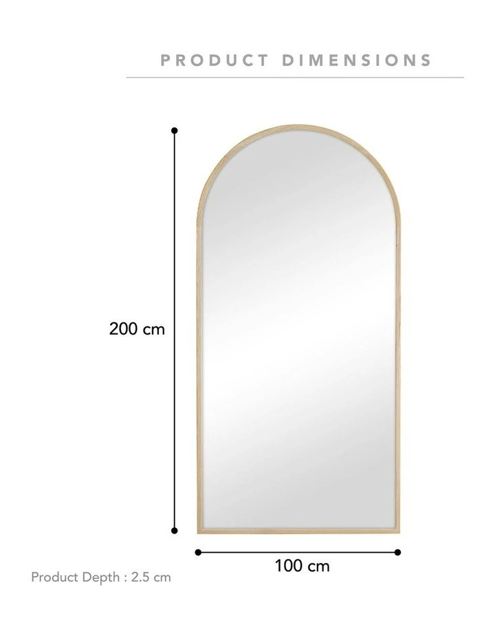 Cooper & Co. Oakleigh 200cm Arch Solid Oak Mirror image 3