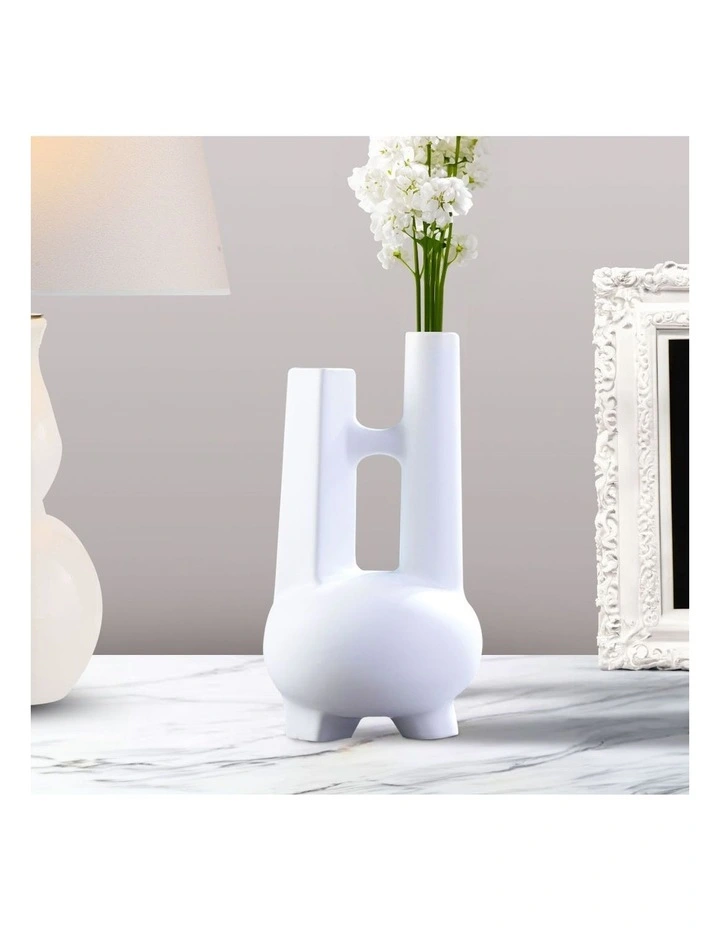 SOGA 2 Pack Double-Tube Geometric Decorative Vases image 4
