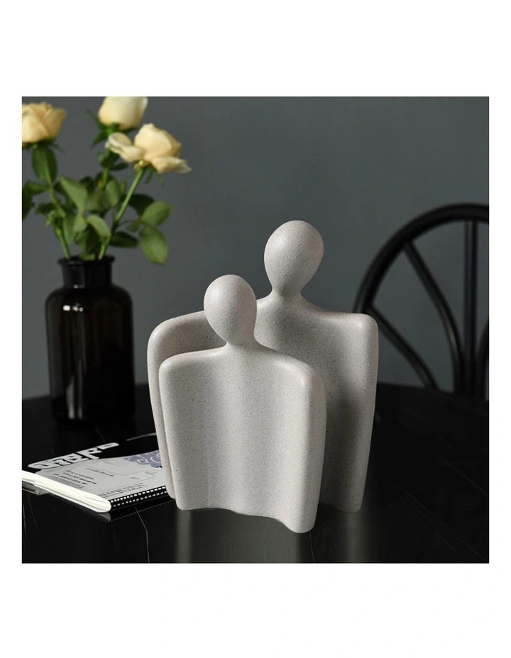 SOGA 2X Ornament Set of 2 Abstract Human Figurine Sculptures Minimalist Modern Art Statues for Home image 2