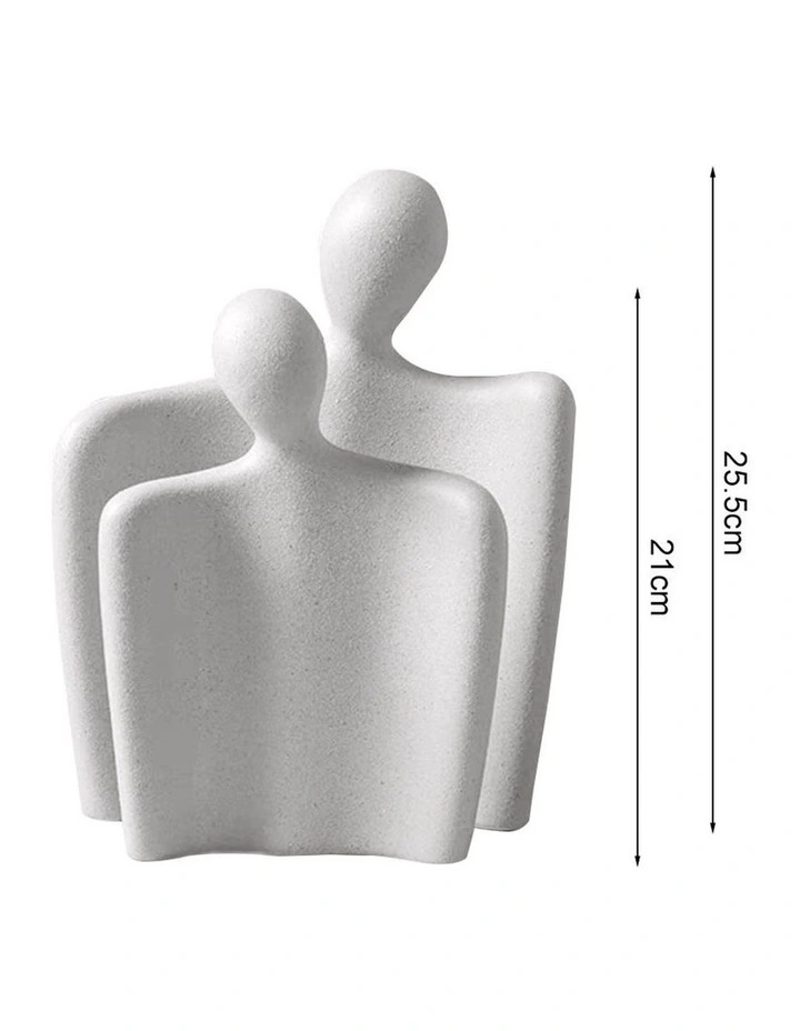 SOGA 2X Ornament Set of 2 Abstract Human Figurine Sculptures Minimalist Modern Art Statues for Home image 6