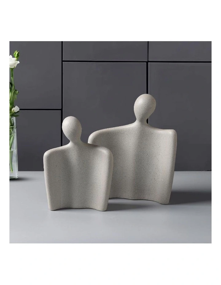 SOGA 2X Ornament Set of 2 Abstract Human Figurine Sculptures Minimalist Modern Art Statues for Home image 7
