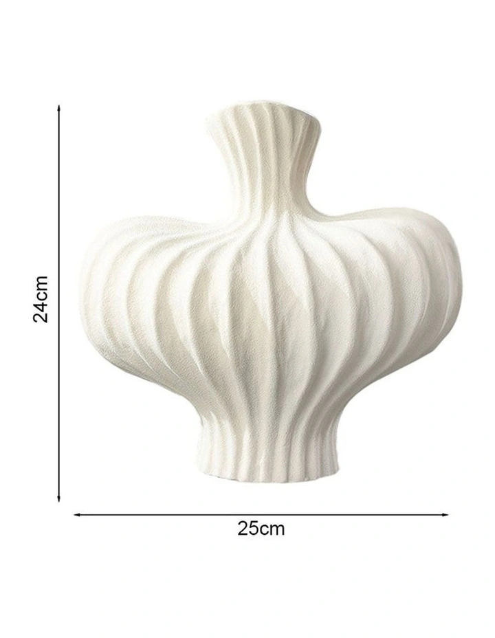 SOGA 2 Pack 24cm Matte White Ceramic Vases image 5