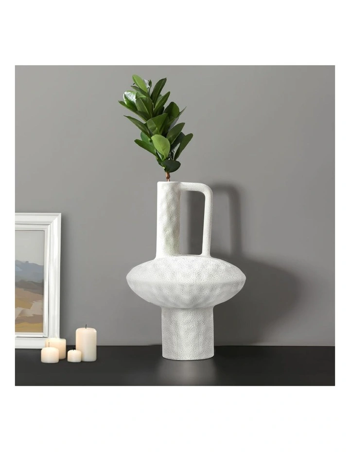 SOGA 2 Pack 30cm White Modern Ceramic Vases image 3