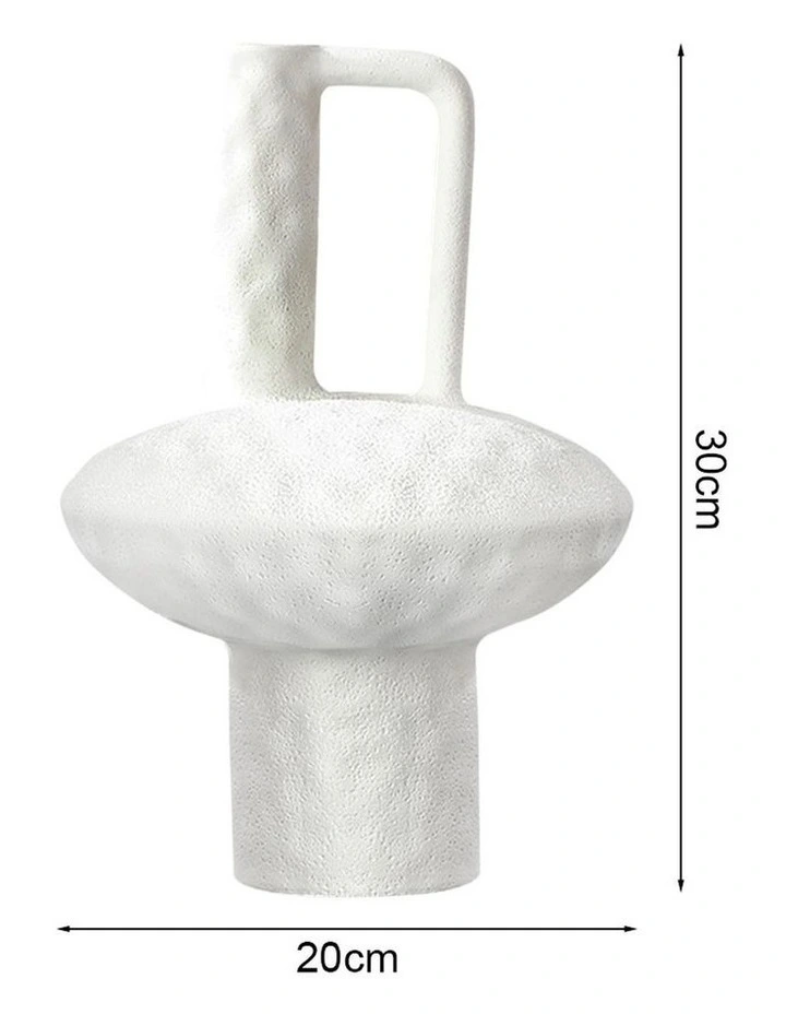 SOGA 2 Pack 30cm White Modern Ceramic Vases image 5