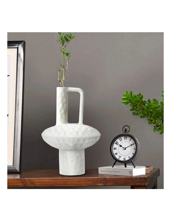 SOGA 2 Pack 30cm White Modern Ceramic Vases image 7