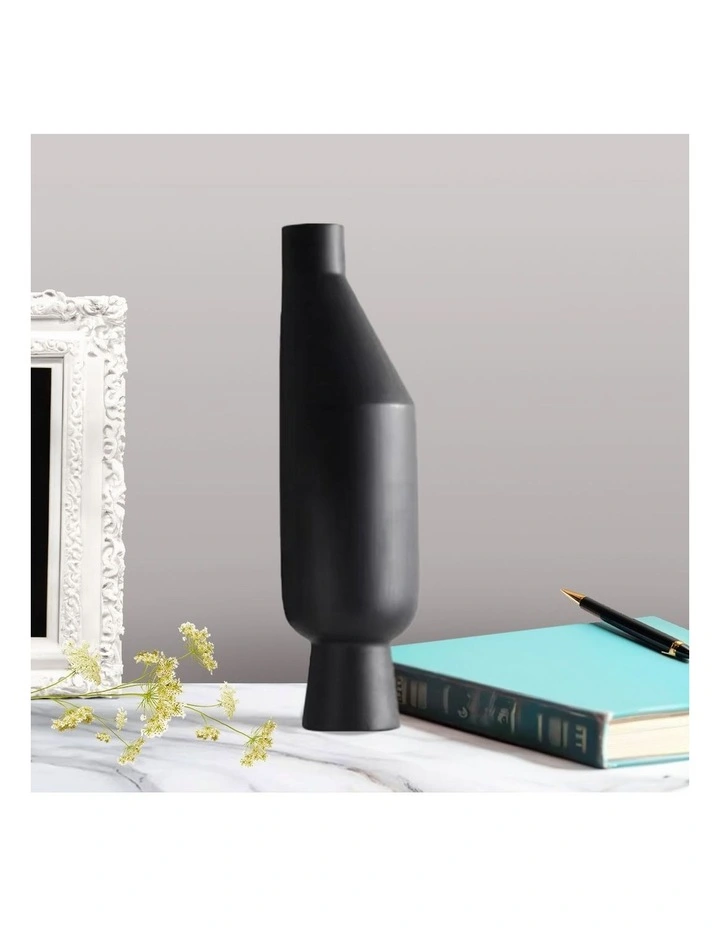 SOGA 2 Pack 52cm Tall Black Minimalist Ceramic Vases image 2
