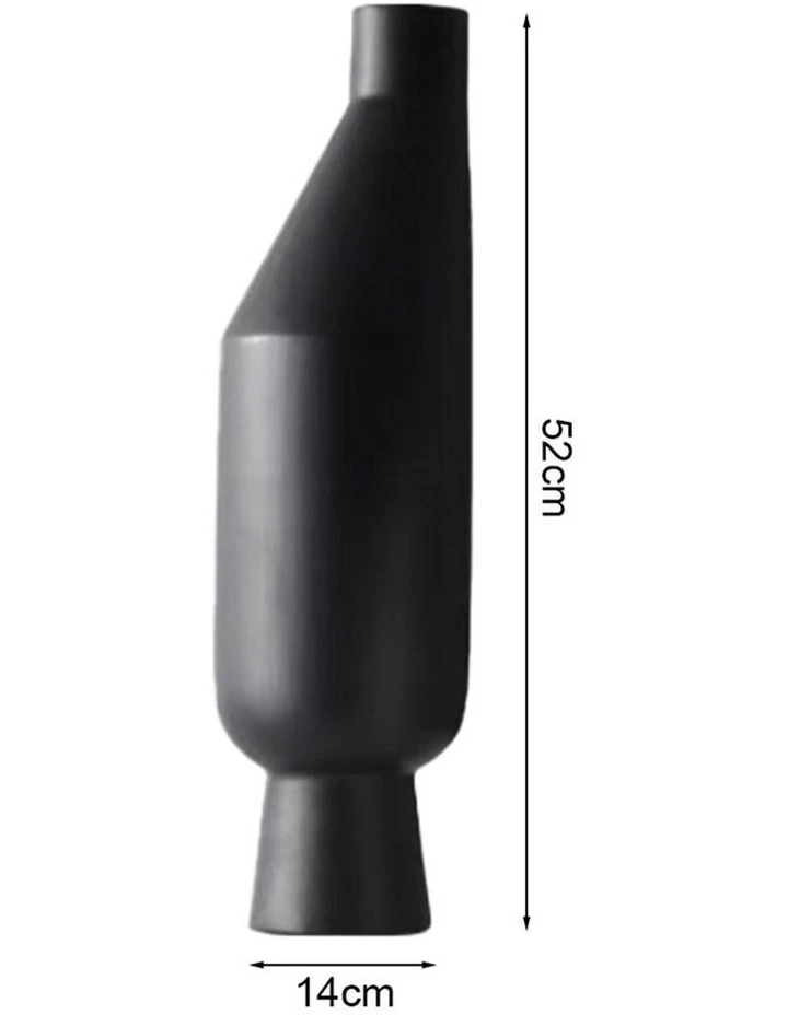 SOGA 2 Pack 52cm Tall Black Minimalist Ceramic Vases image 5