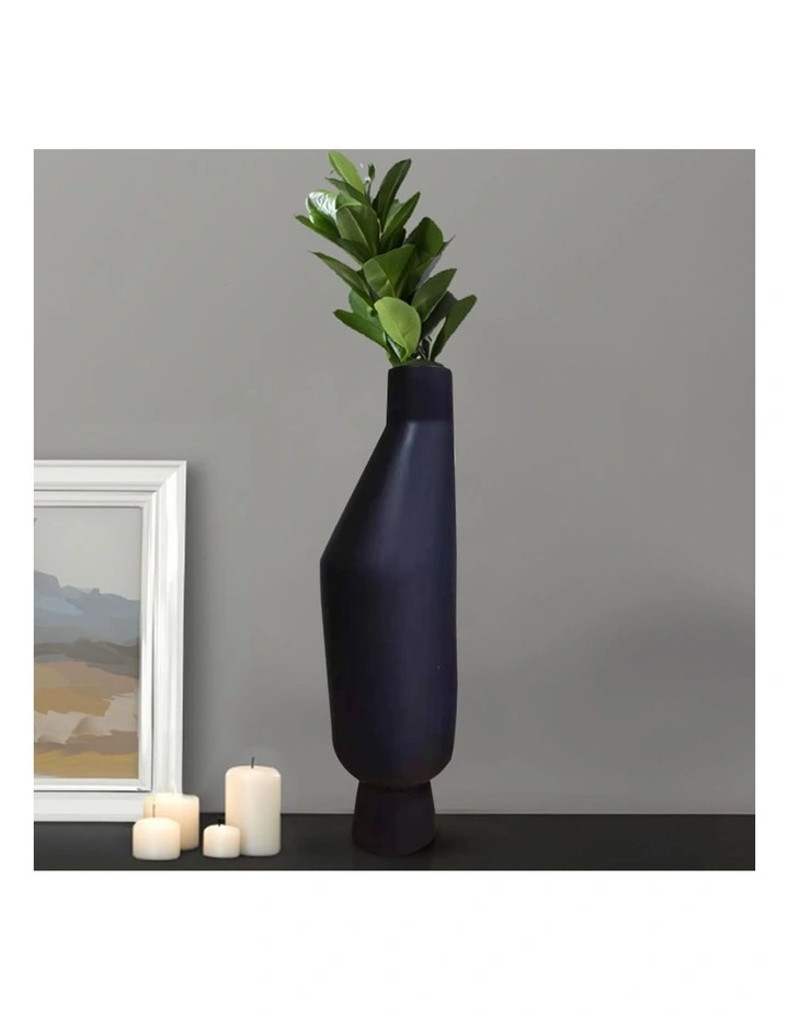SOGA 2 Pack 52cm Tall Black Minimalist Ceramic Vases image 6