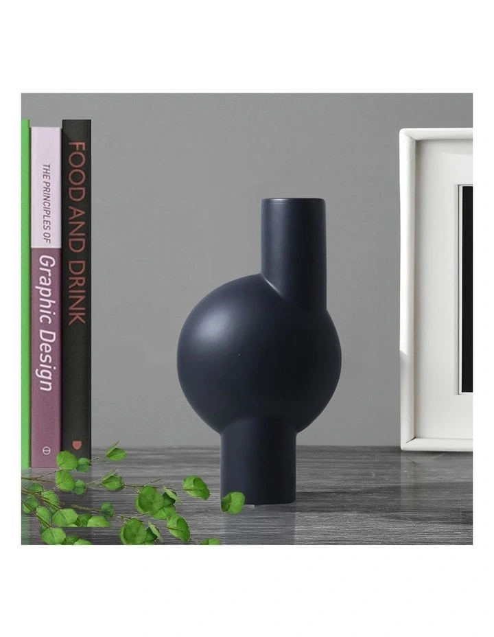 SOGA 2 Pack 32cm White Abstract Ceramic Vases image 2
