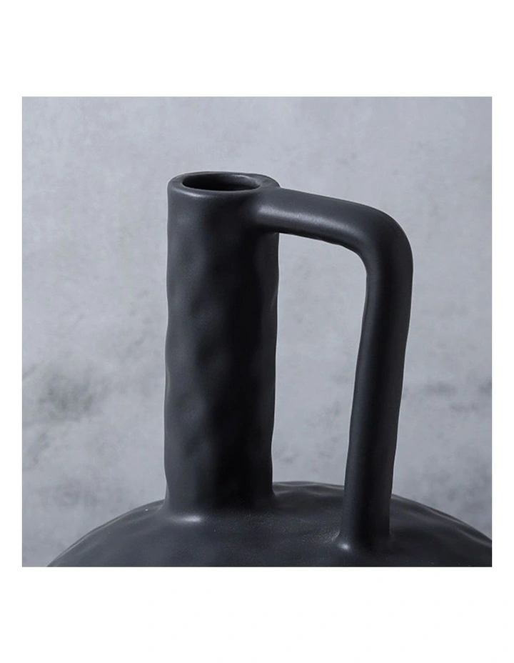 SOGA 2 Pack 30cm Black Modern Ceramic Vases image 6