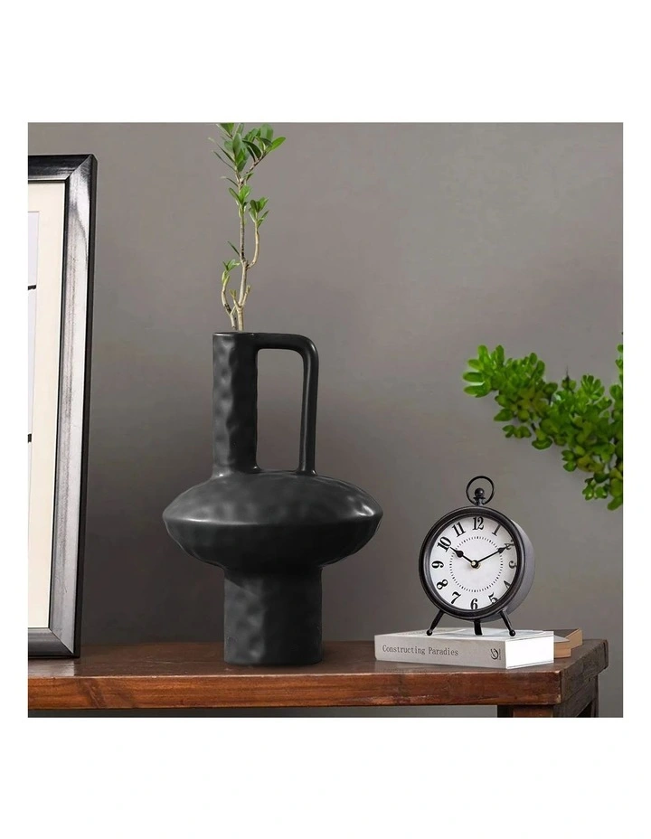 SOGA 2 Pack 30cm Black Modern Ceramic Vases image 7