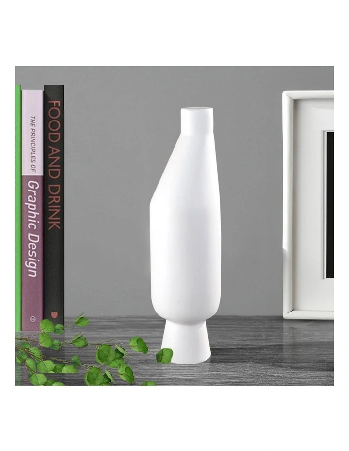 SOGA 2 Pack 52cm Tall White Minimalist Ceramic Vases image 3