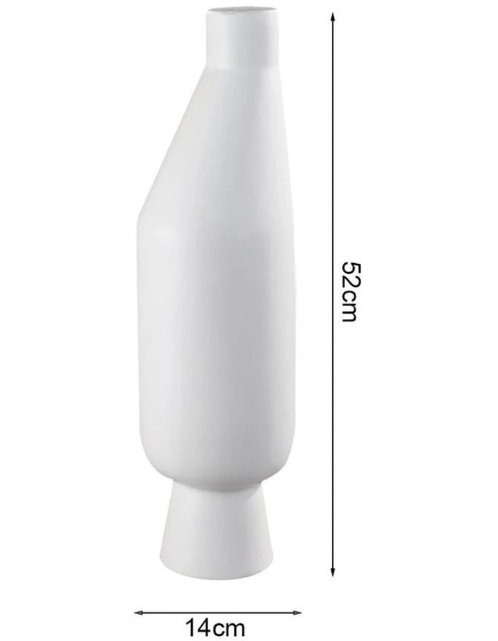 SOGA 2 Pack 52cm Tall White Minimalist Ceramic Vases image 5