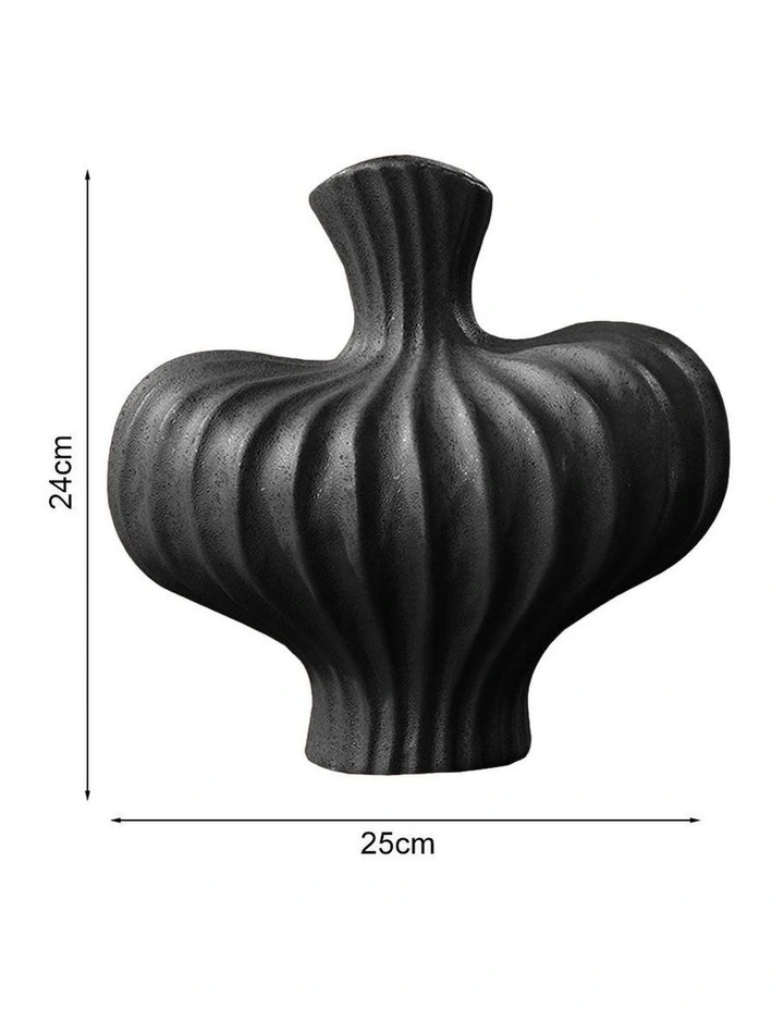 SOGA 2 Pack 24cm Matte Black Ceramic Vases image 5