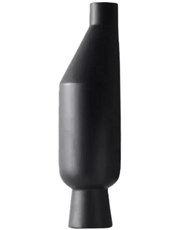 SOGA 52cm Tall Black Minimalist Ceramic Vase image 1