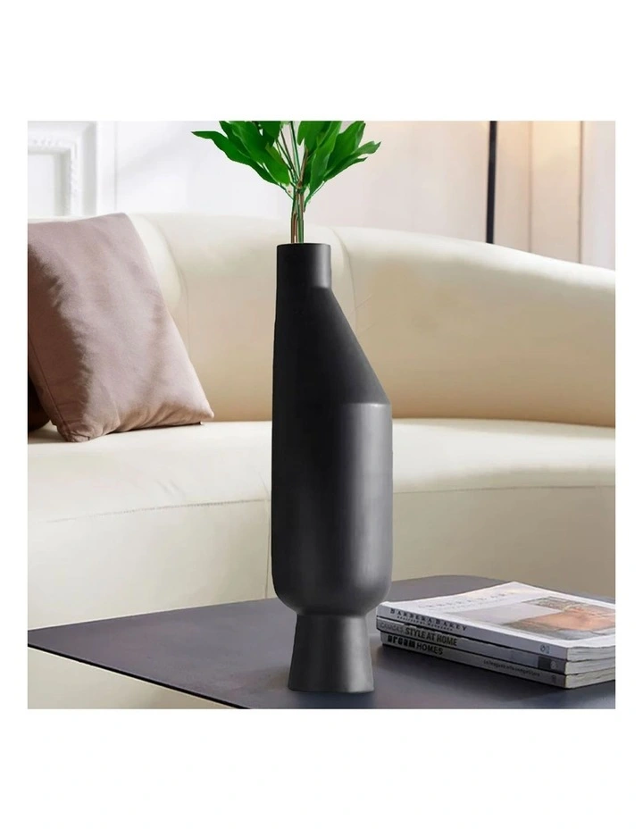SOGA 52cm Tall Black Minimalist Ceramic Vase image 4