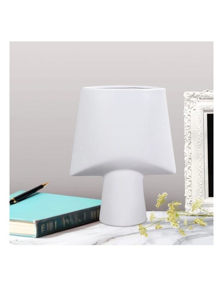 SOGA 2 Pack 26cm White Geometric Ceramic Vases image 2
