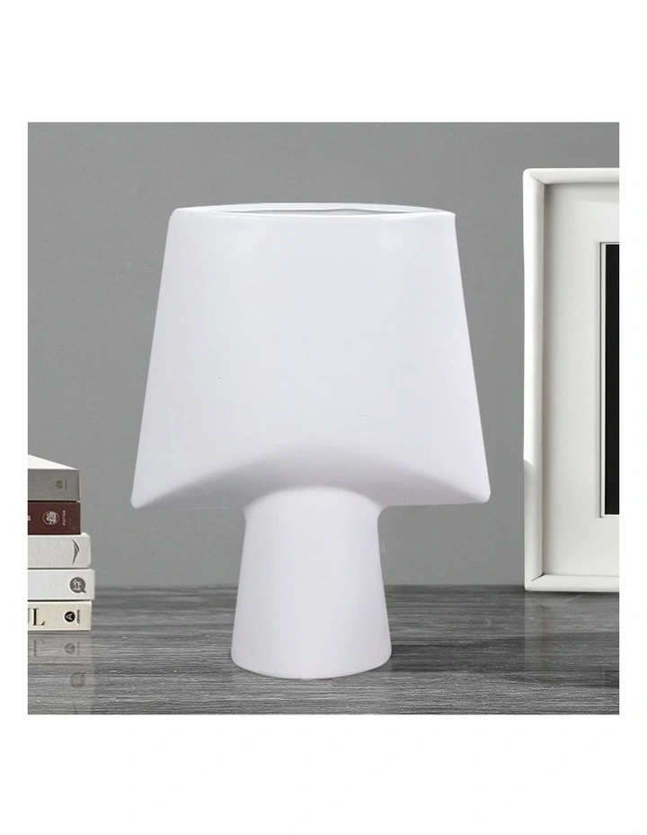 SOGA 2 Pack 26cm White Geometric Ceramic Vases image 3