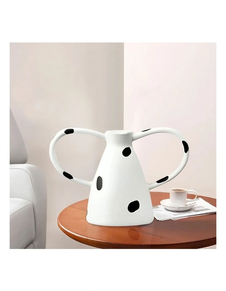 SOGA 2 Pack 24cm Polka Dot Ceramic Vases image 4