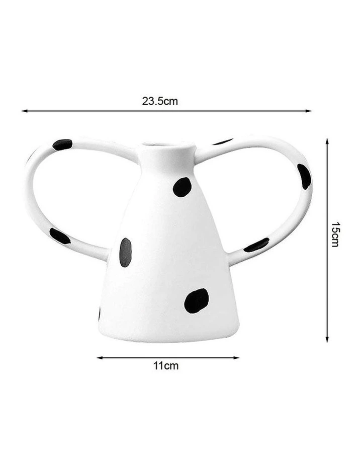 SOGA 2 Pack 24cm Polka Dot Ceramic Vases image 5