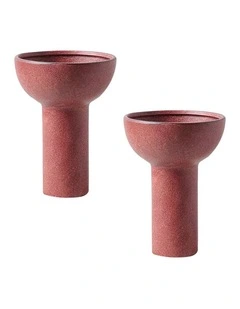 SOGA 2 Pack 20cm Black Nordic Ceramic Vases
