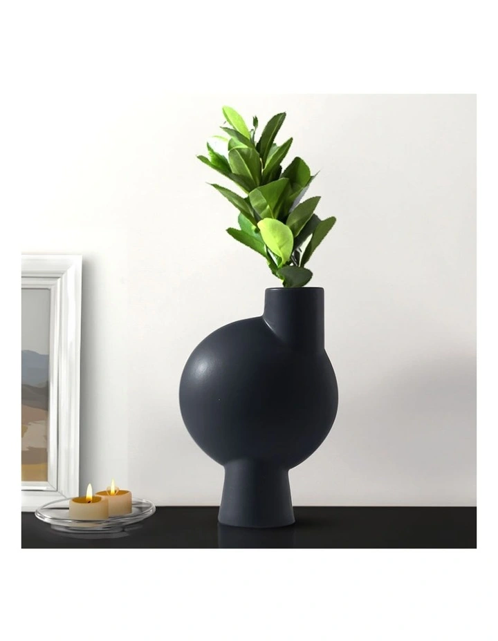 SOGA 2 Pack 27cm White Abstract Narrow-Neck Ceramic Vases image 6