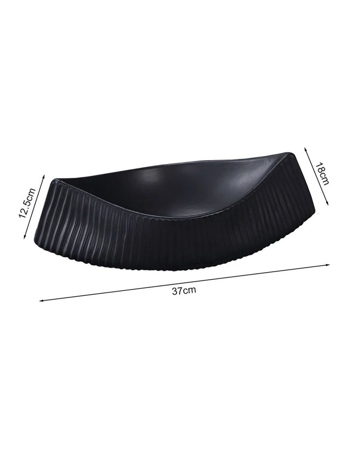 SOGA 2 Pack 37cm Ceramic Boat-Shaped Decorative Plates image 5
