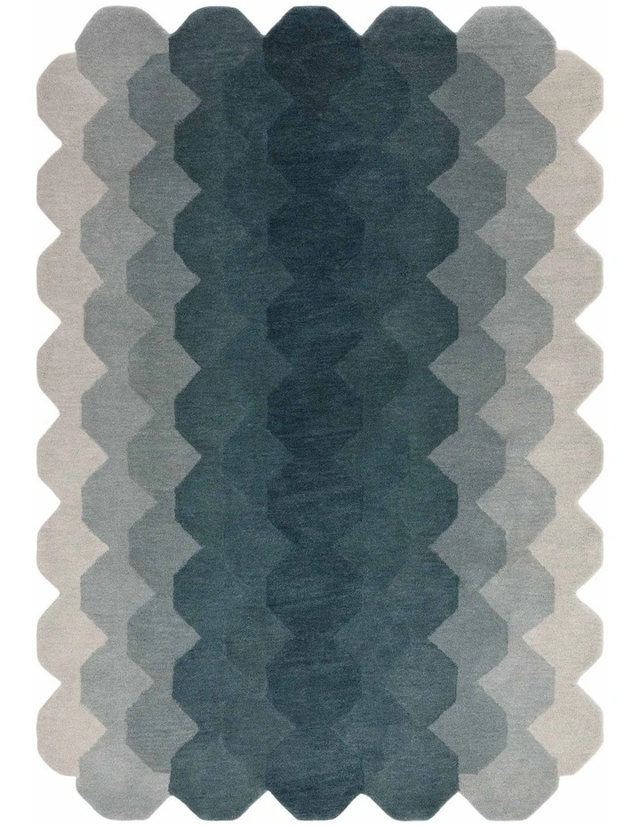 Asiatic Hive Teal Rug image 1